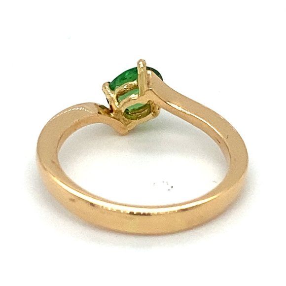 Tsavorite Garnet .86ct Solid 18K Yellow Gold Ring - Picture 4 of 7